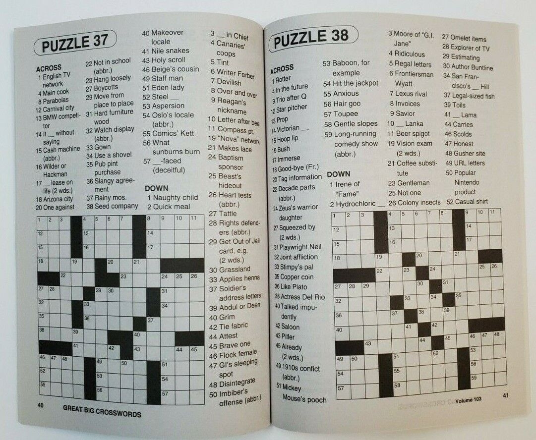 Kappa Large Print Great Big Crosswords Puzzle Books 24 Different Volumes U PICK EBay