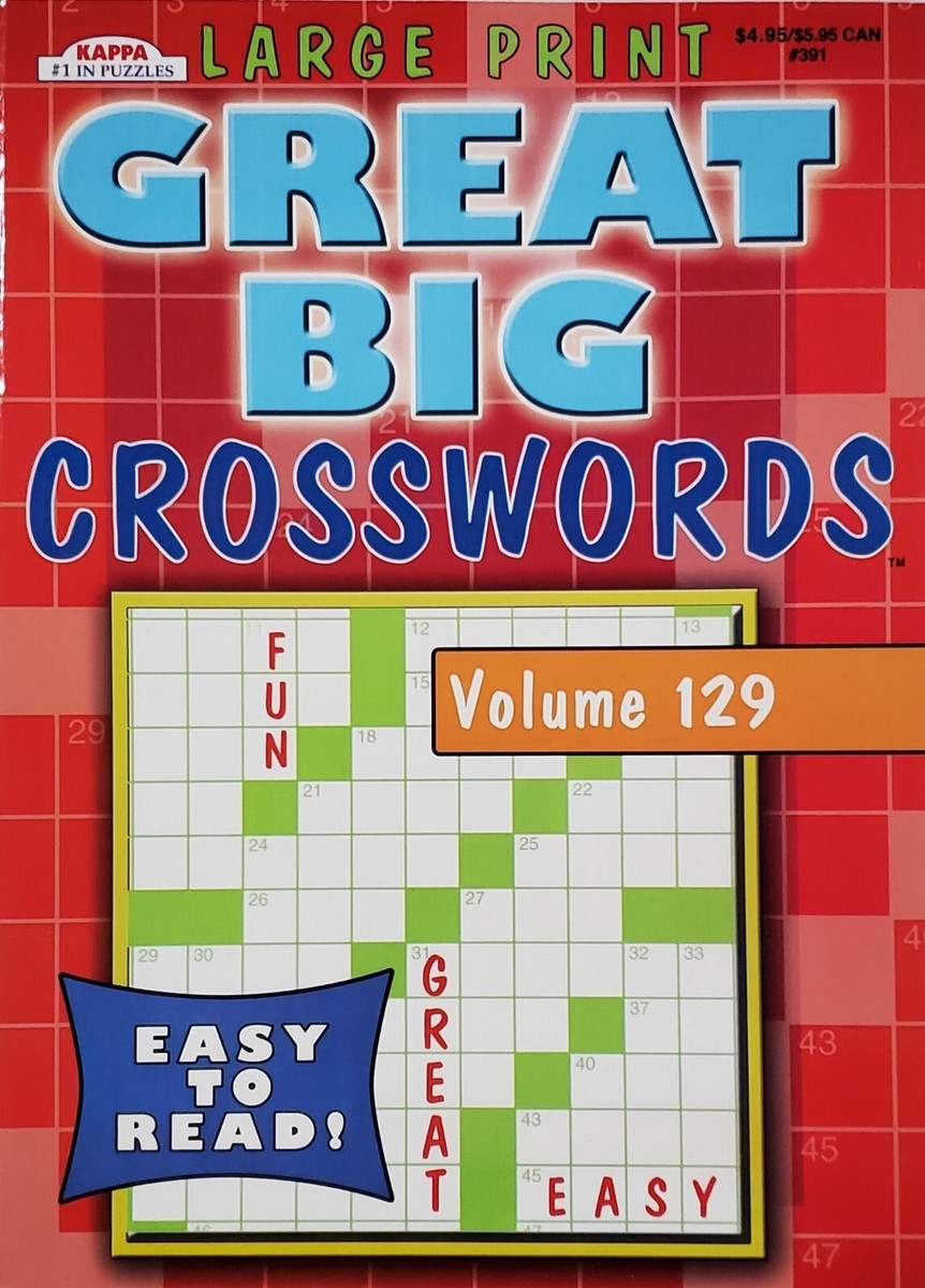 Kappa Large Print Great Big Crosswords Puzzle Books 24 Different Volumes U PICK EBay