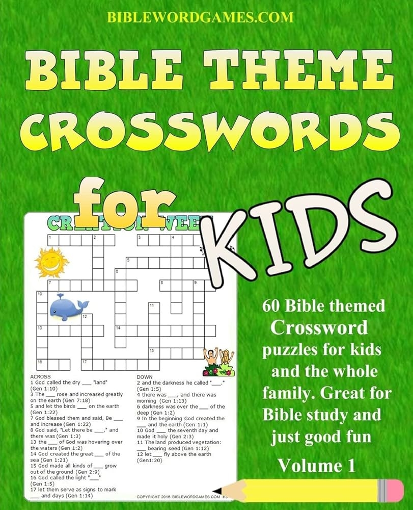 Kids Bible Theme Crossword Puzzles Volume 1 60 Bible Themed Crossword Puzzles On Bible Characters Places And Events Watson Gary W 9781539768562 Amazon Books