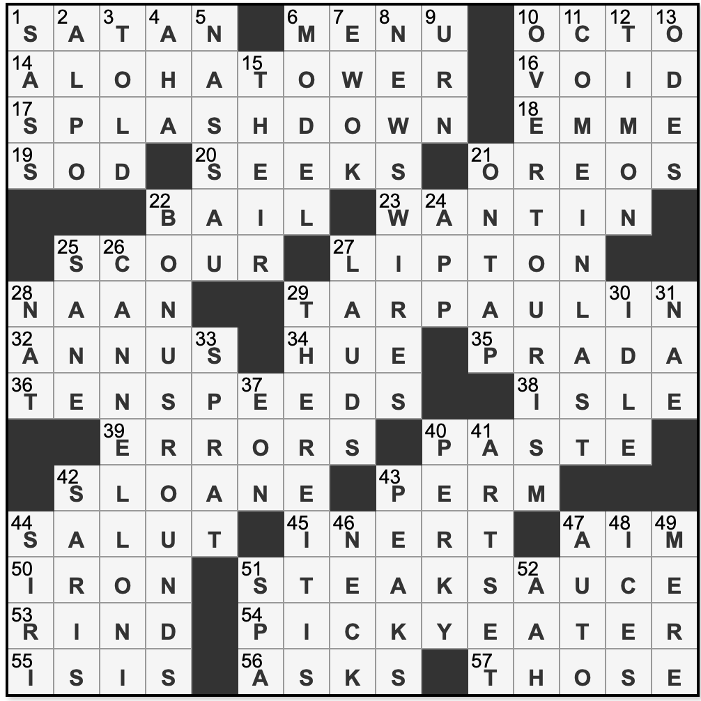 L A Times Crossword Corner Saturday May 31 2025 Stella Zawistowski