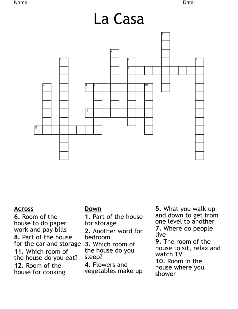 La Casa Crossword WordMint
