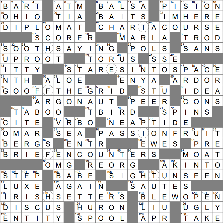 LA Times Crossword 7 Apr 24 Sunday LAXCrossword