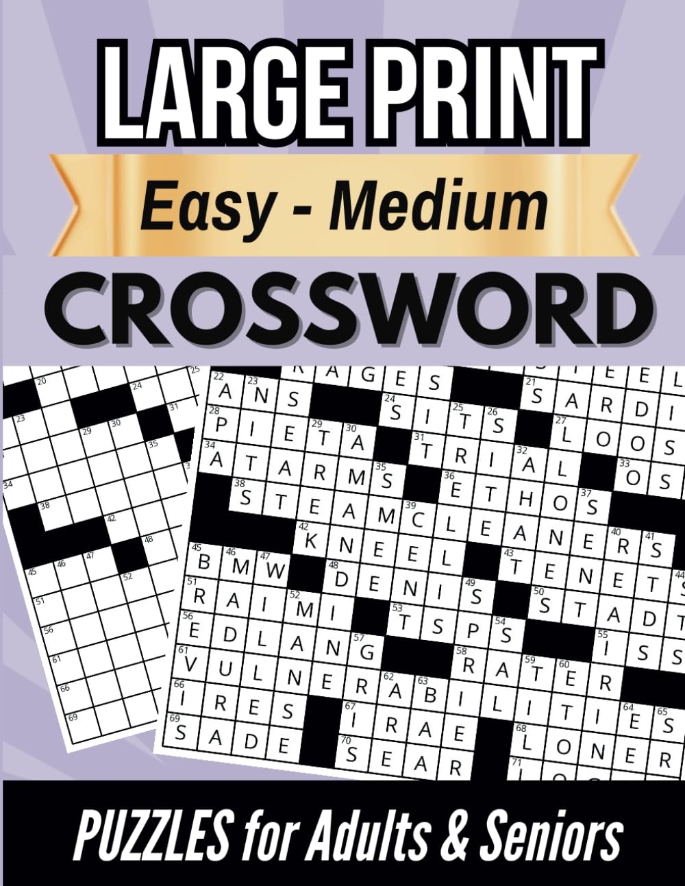 Large Print Easy Medium Crossword Puzzles For Adults Seniors Gallagher Chip 9798320998428 Amazon Books