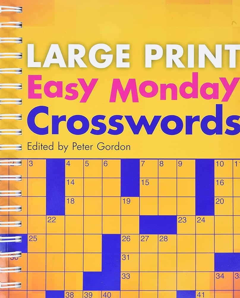 Large Print Easy Monday Crosswords Large Print Crosswords Gordon Peter 9781402790294 Amazon Books