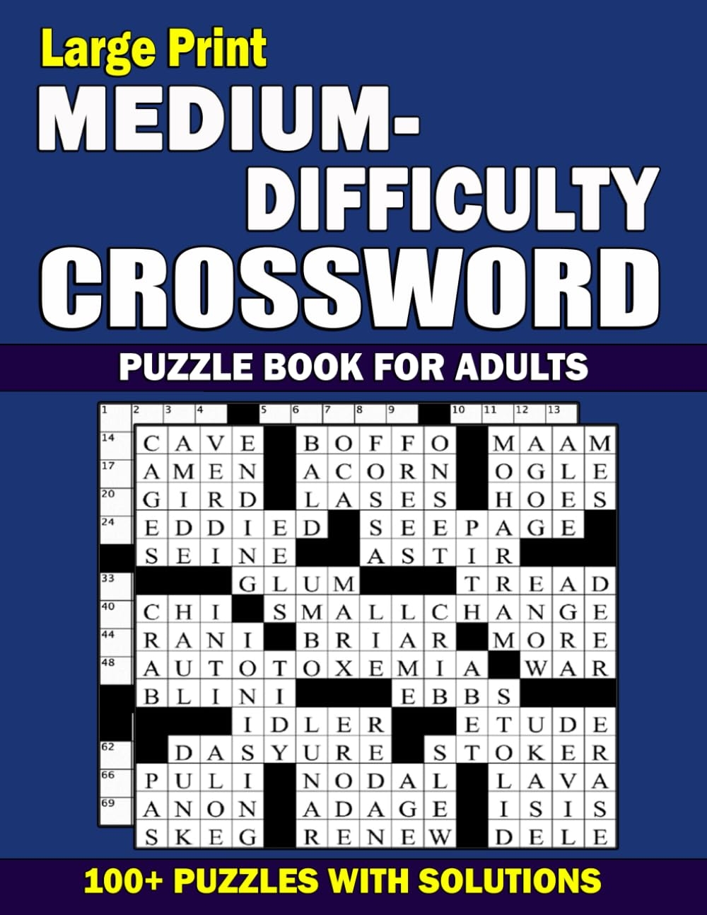 Large Print Medium Difficulty Crossword Puzzle Book For Adults 2023 Medium To Hard Crossword For Puzzles Lover 100 Hard Crossword Puzzle Book