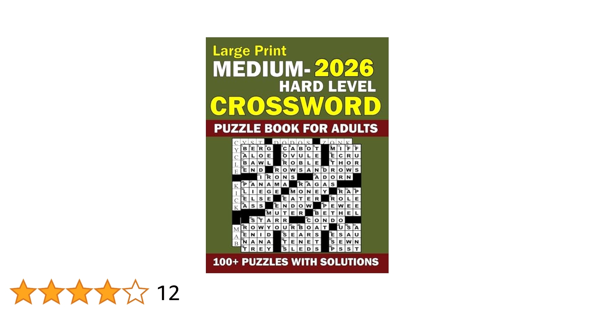 Large Print Medium Hard Level Crossword Puzzle Book For Adults Large Print 100 Hard Level Crossword Puzzle With Solutions 2023 2024 Crossword Medium Crossword Puzzles For Adults Seniors B Kenney 