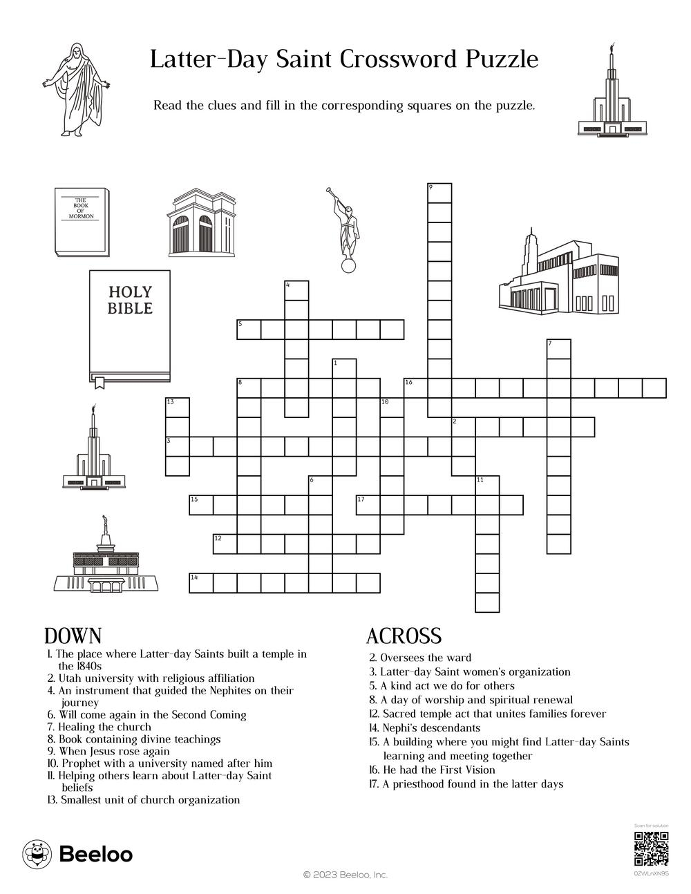 Crossword Puzzles For Church Bulletin Clipart