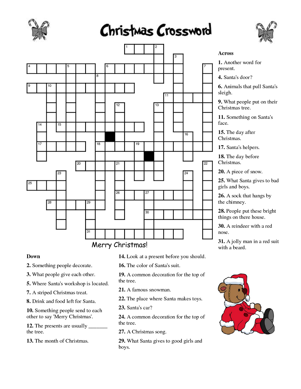 Adult Printable Crossword Puzzles