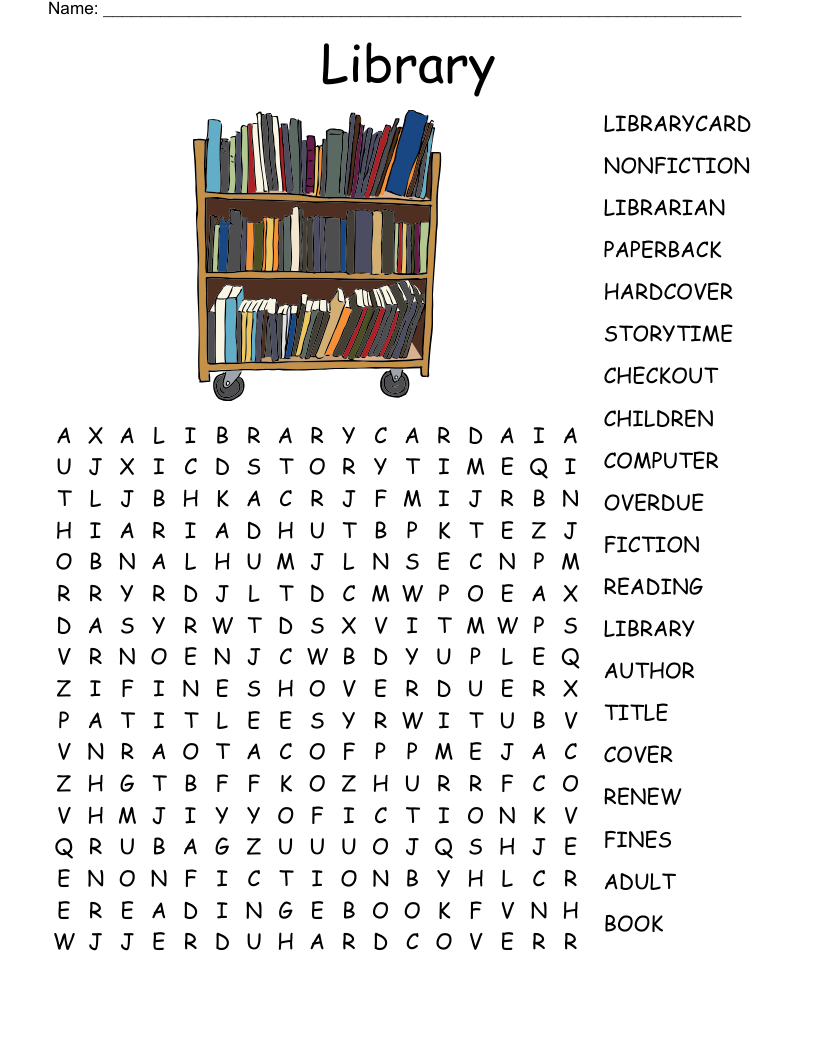 Library Lingo Crossword WordMint