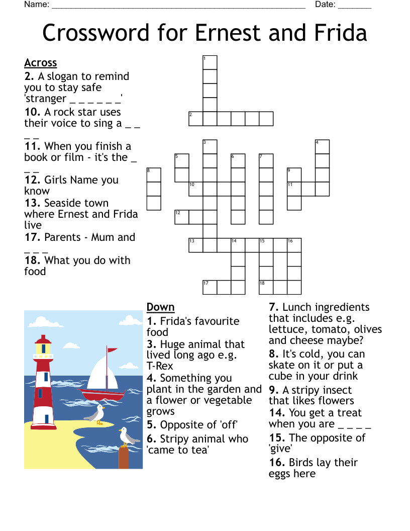 Long A Crossword Puzzle WordMint