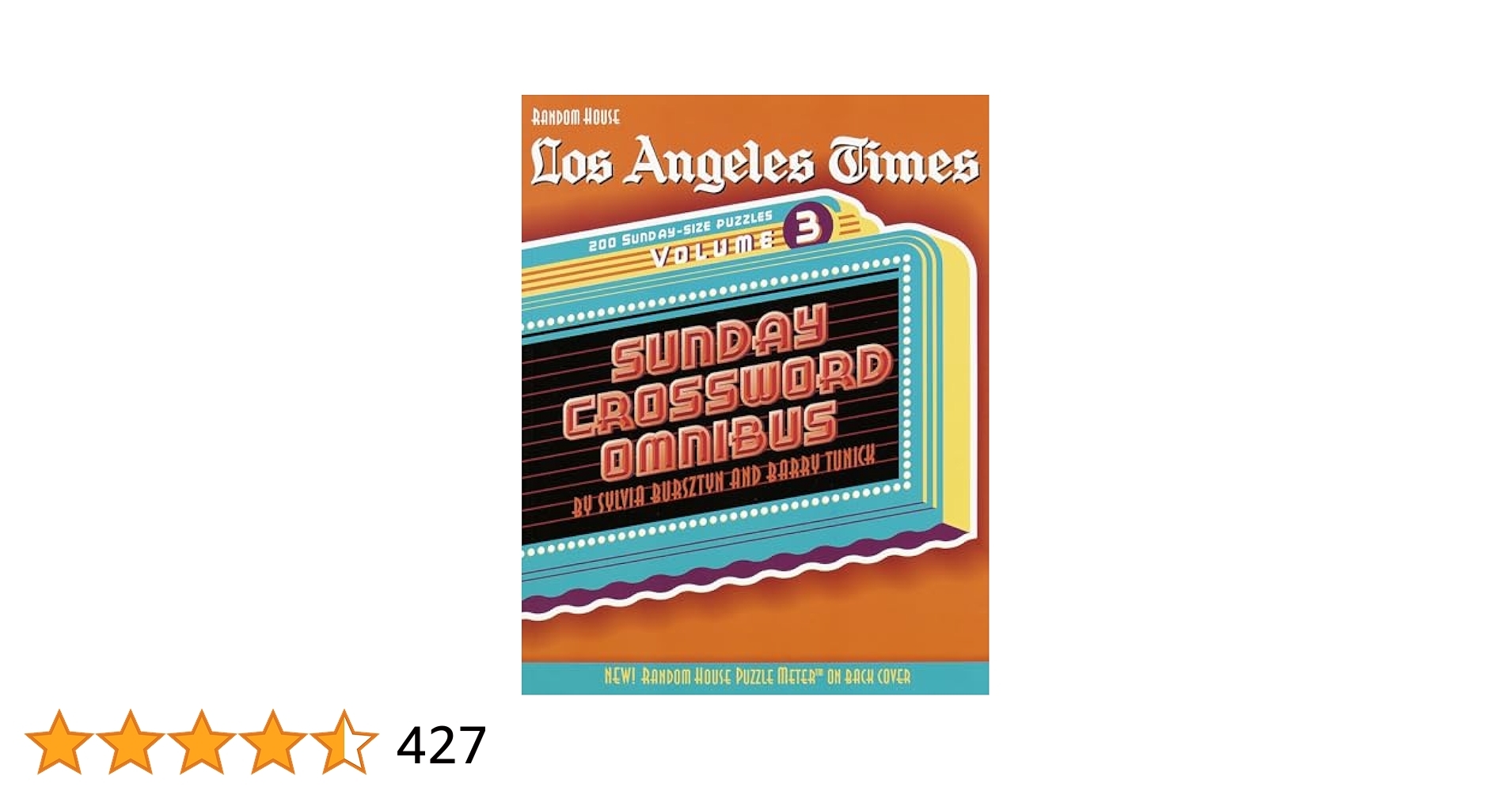 Los Angeles Times Sunday Crossword Omnibus Vol 3 Bursztyn Sylvia Tunick Barry 9780812933574 Amazon Books
