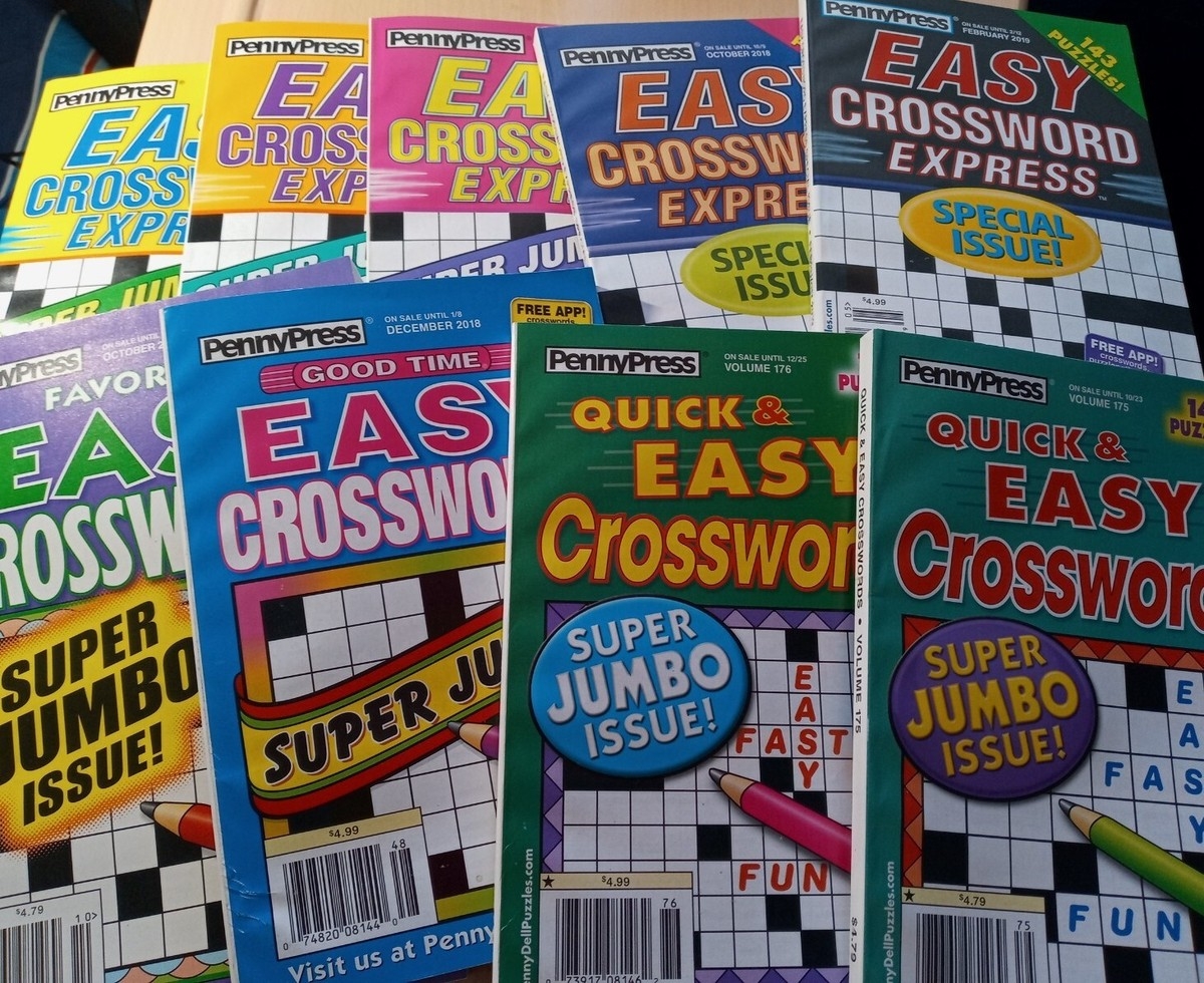 Lot 9 Dell Penny Press Crossword Puzzle Quick Easy Express Good Time Favorite EBay
