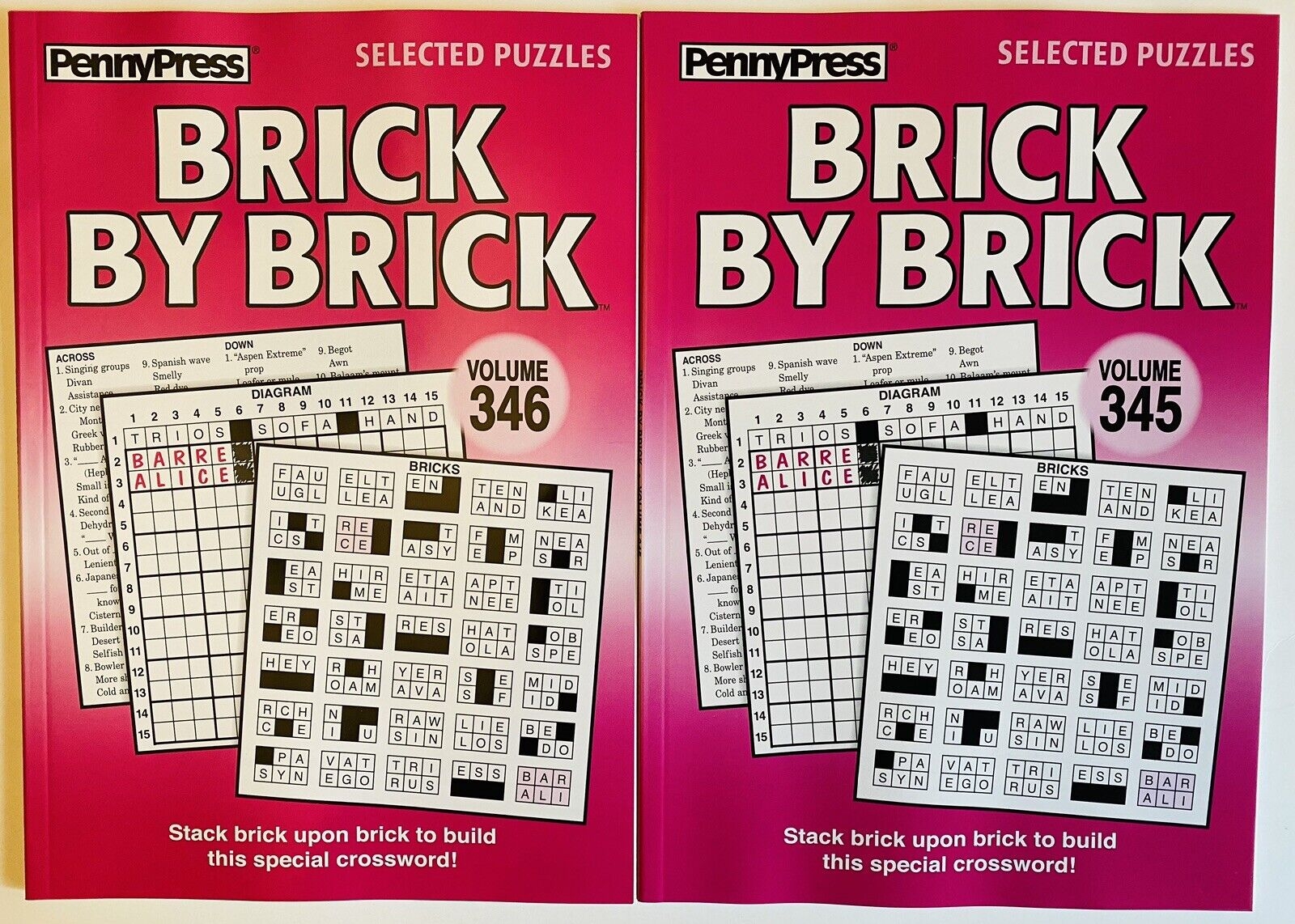 Lot Of 2 BRICK BY BRICK Penny Press Selected Puzzles DELL Variety Crosswords X Universidad Industrial De Santander