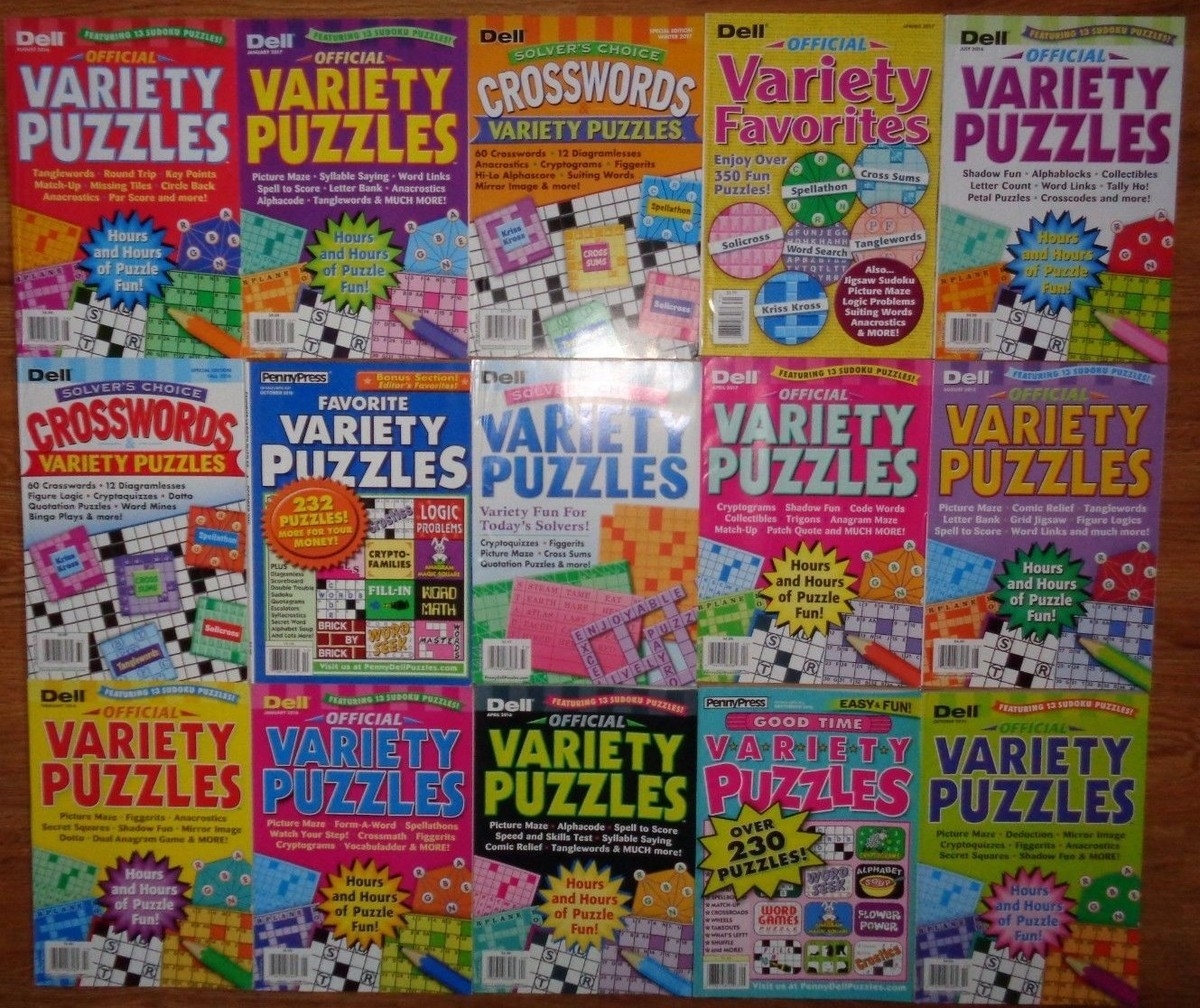 Lot Of 4 Penny Press Dell Variety Puzzle Books UNSORTED FREE SHIPPING Sudoku EBay
