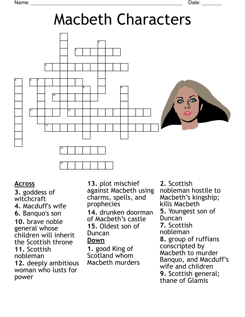 Macbeth Crossword WordMint