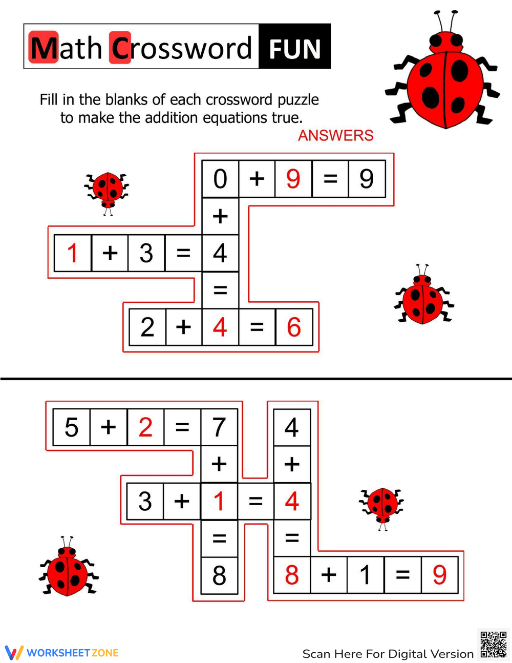 Math Crossword Puzzles Printable