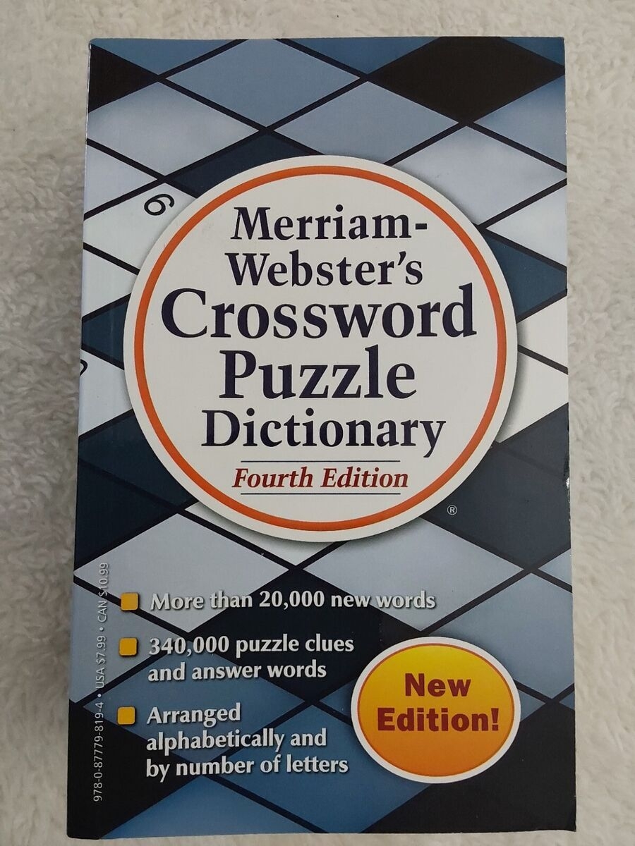 Merriam Webster s Crossword Puzzle Dictionary Fourth Edition New Words EBay