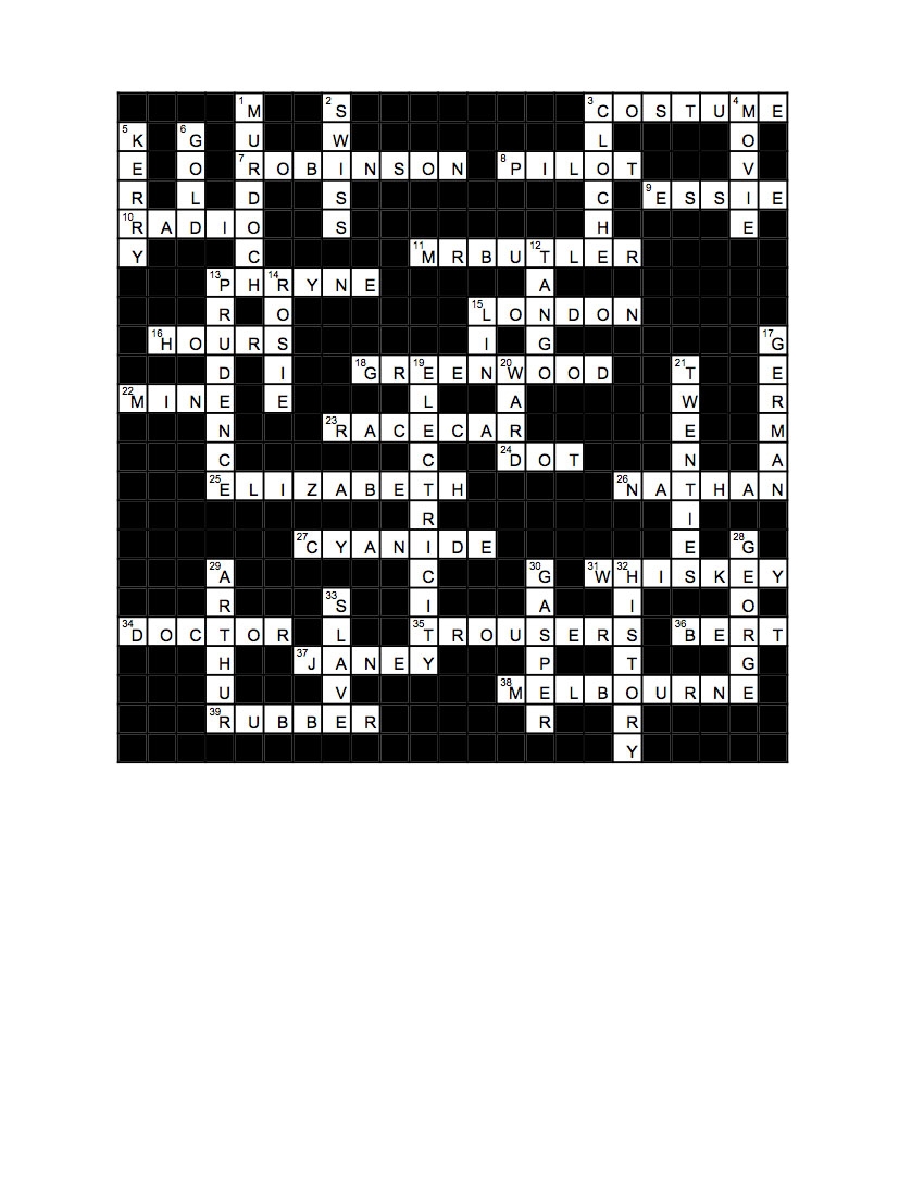 Miss Fisher s Murder Mysteries Crossword Solution Millie Mack s Blog