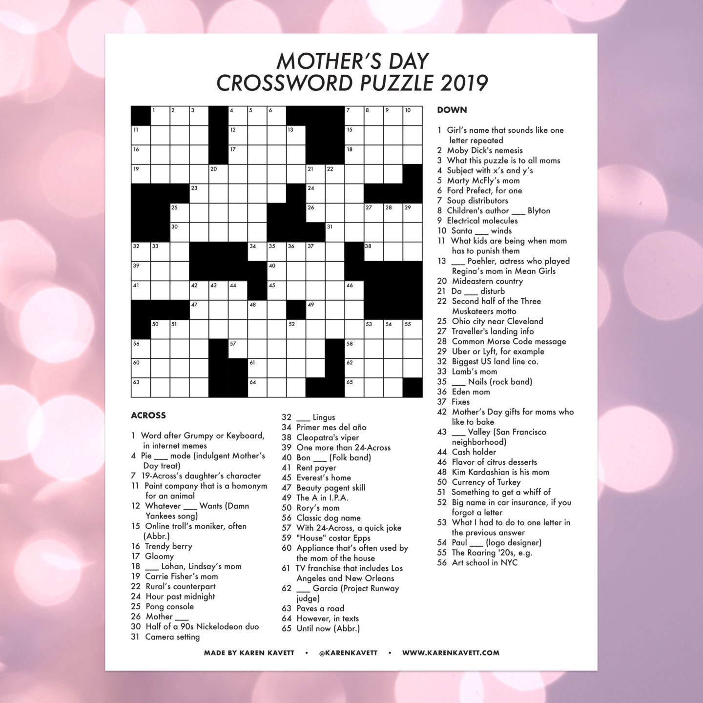Themed Crossword Puzzles Printable