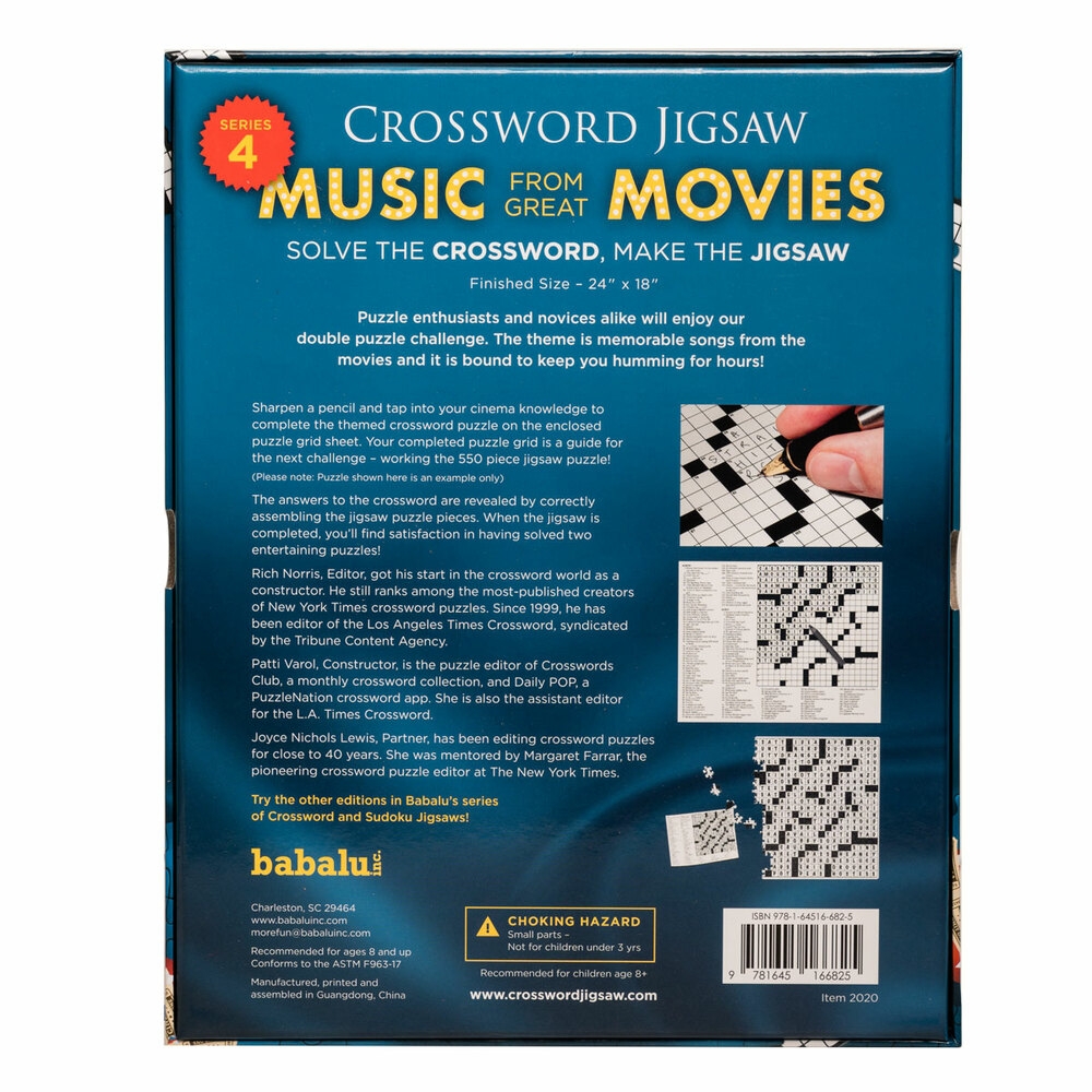 Movie Music Trivia Crossword Jigsaw Lucky Duck Toys