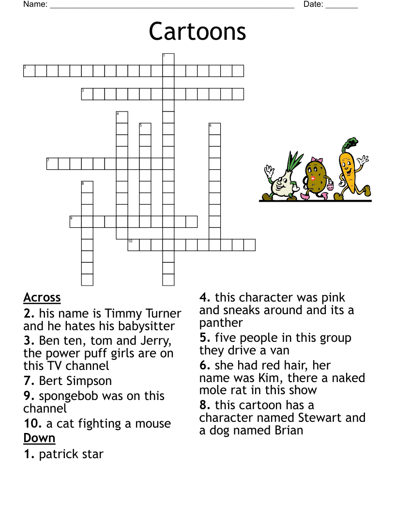 Movies And Tv Shows Crossword WordMint
