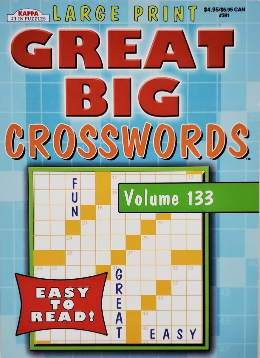 New 8 Large Print Great Big Crosswords Kappa Puzzle Books Vol 129 134 137 140 EBay