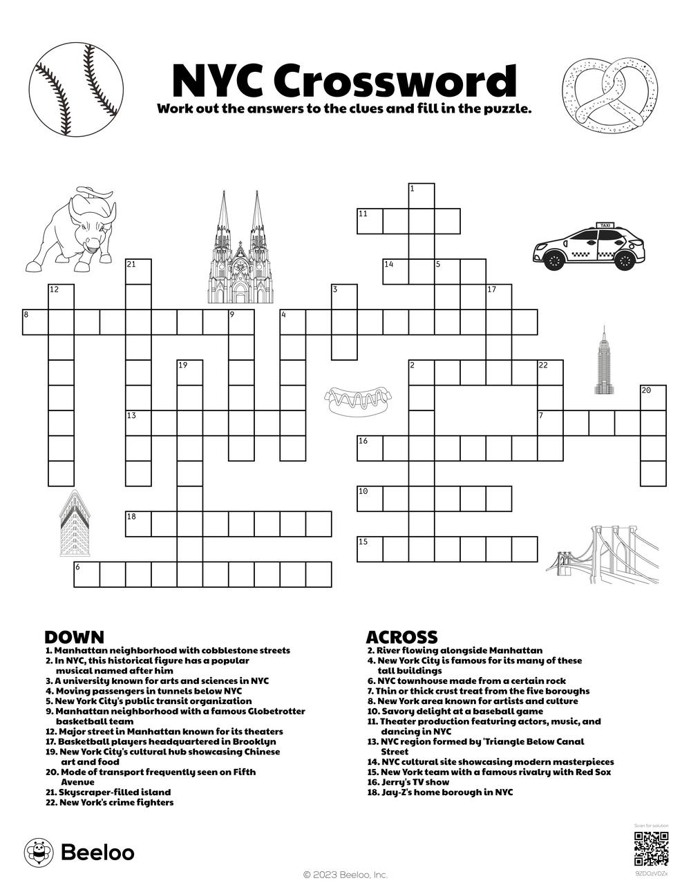 Free Printable Tv Crossword Puzzles