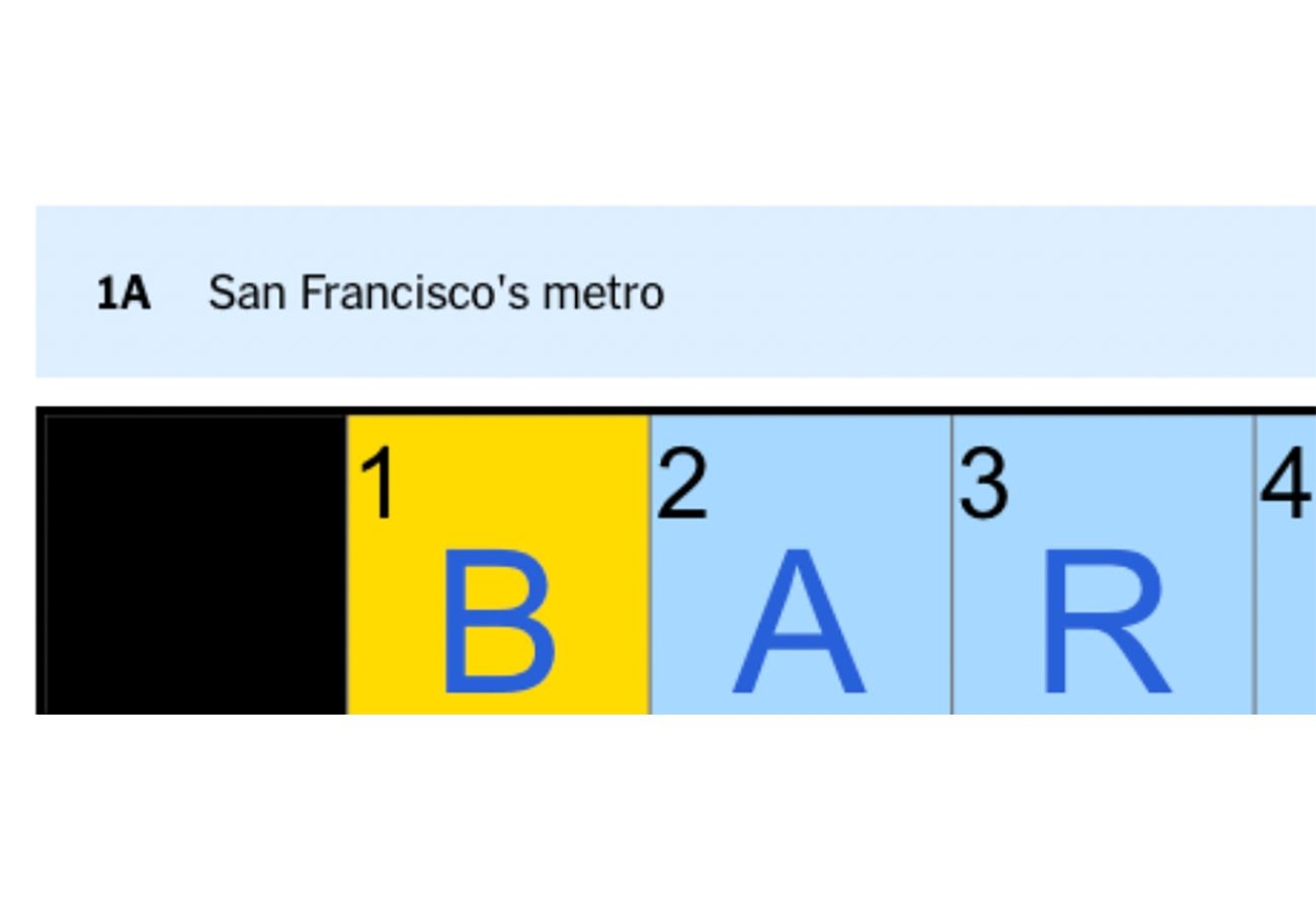 NYT Mini Crossword Erroneously Refers To BART As SF s Metro And 