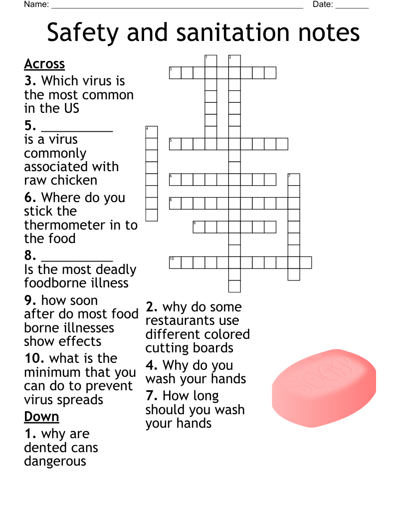 OSHA Safety Puzzle Crossword WordMint