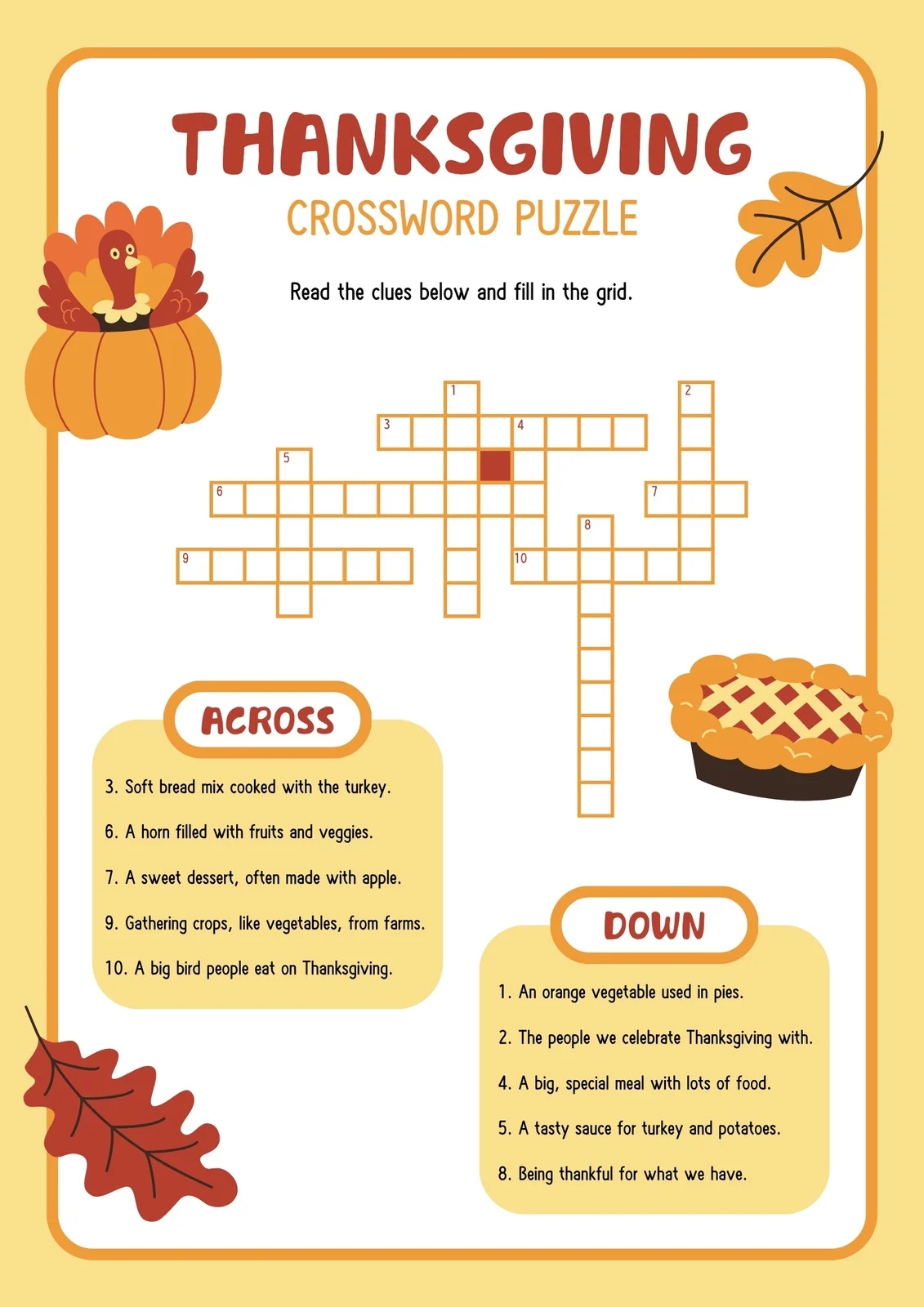 Page 2 Free And Customizable Crossword Puzzle Templates Canva