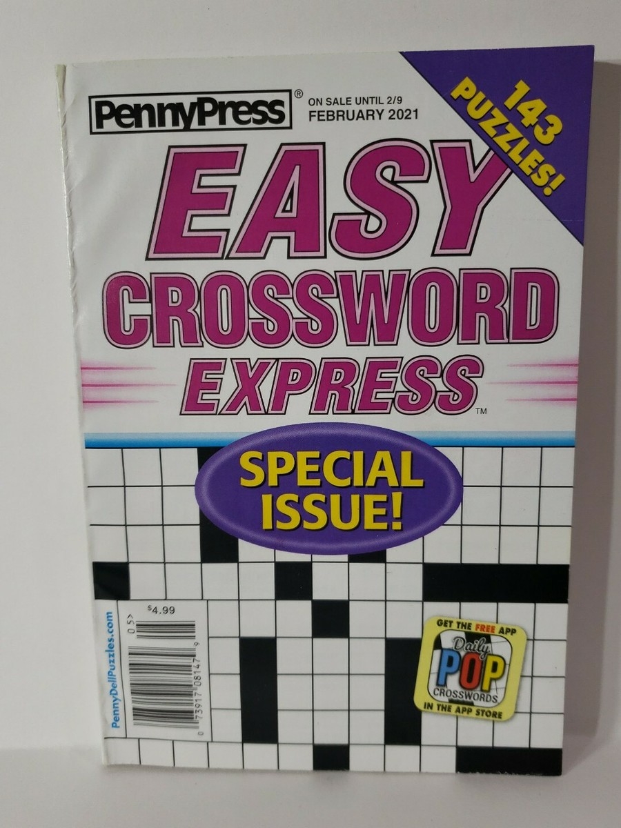 PennyPress EASY CROSSWORD EXPRESS February 2021 Special Issue EBay