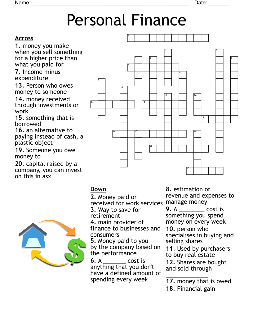 Personal Finance Crossword WordMint