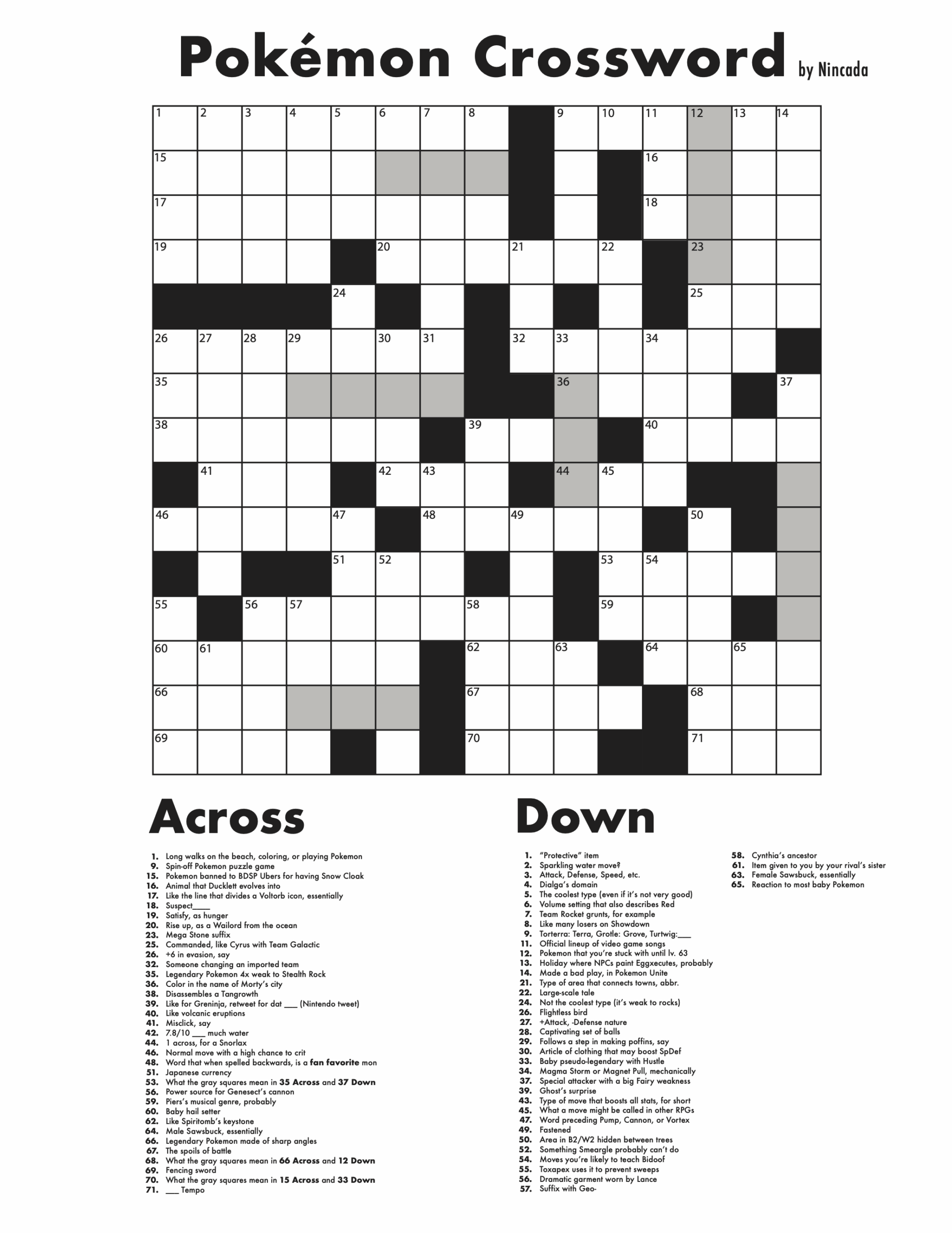 Pokemon Crossword R pchaltv