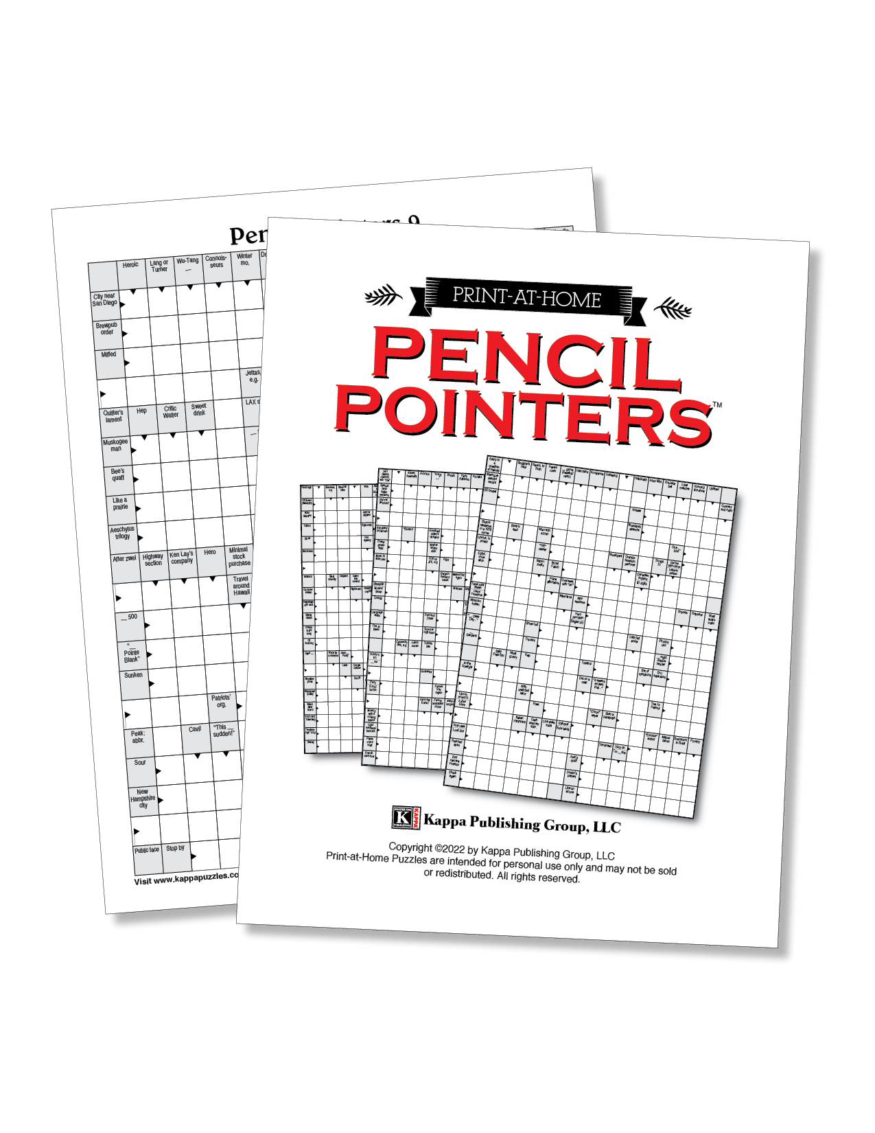 Print at Home Pencil Pointers Kappa Puzzles