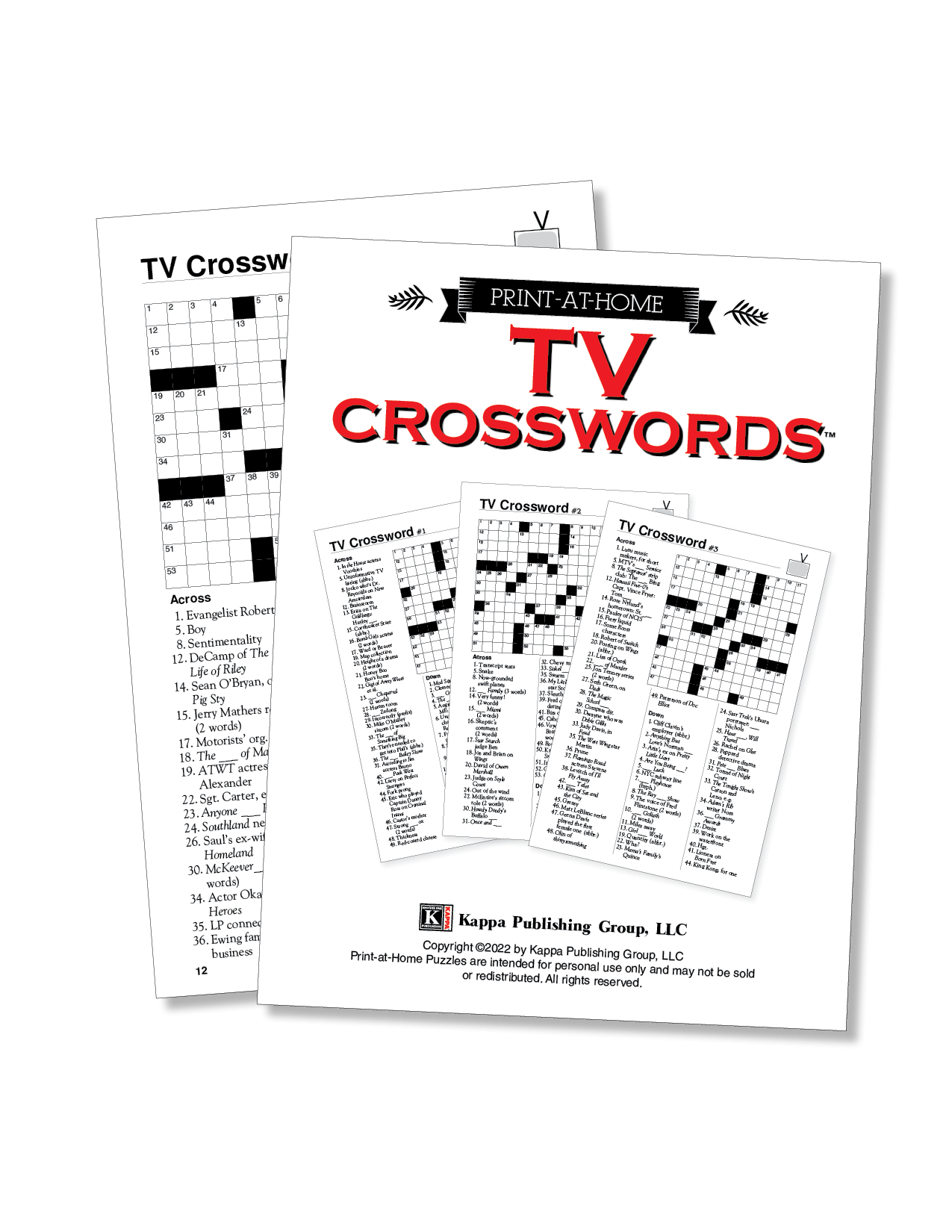 Print at Home TV Crosswords Kappa Puzzles