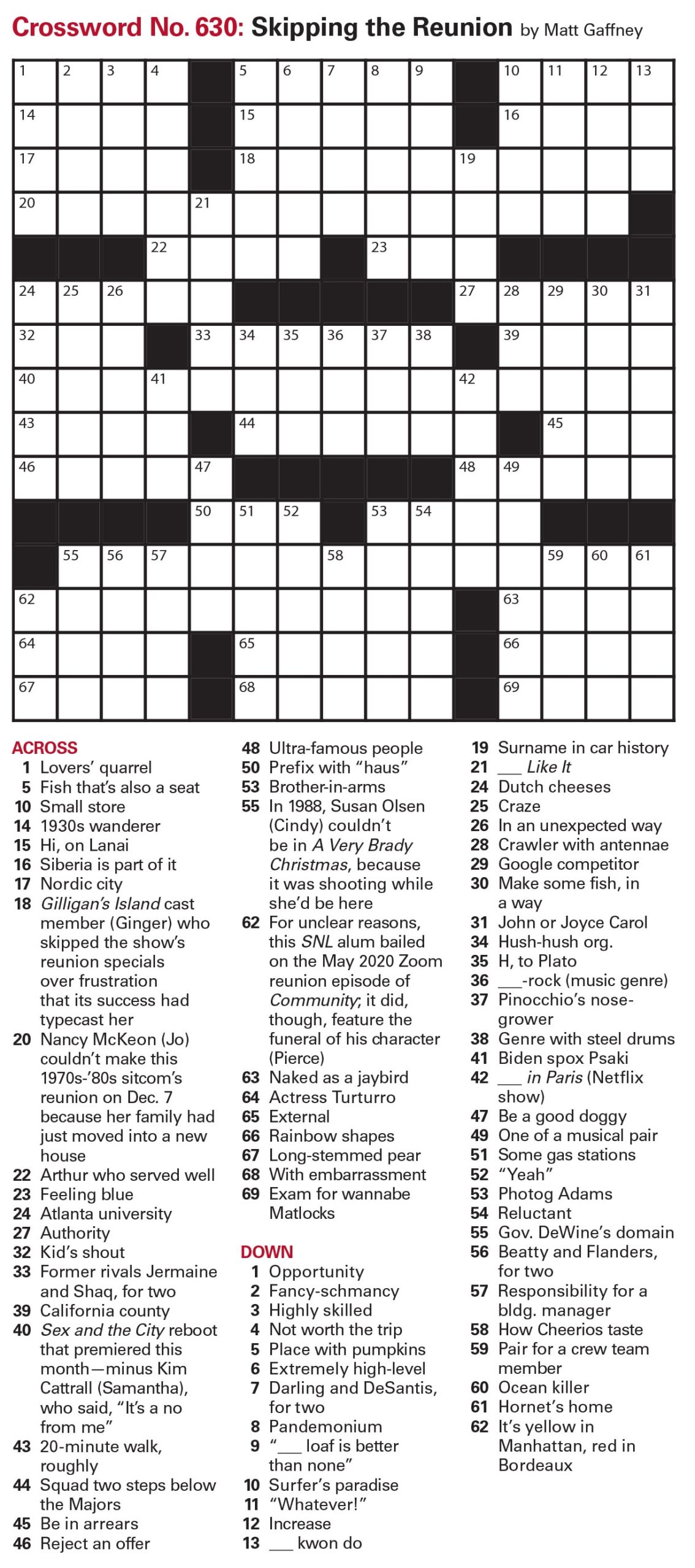 Printable Crossword Puzzles From People Magazine