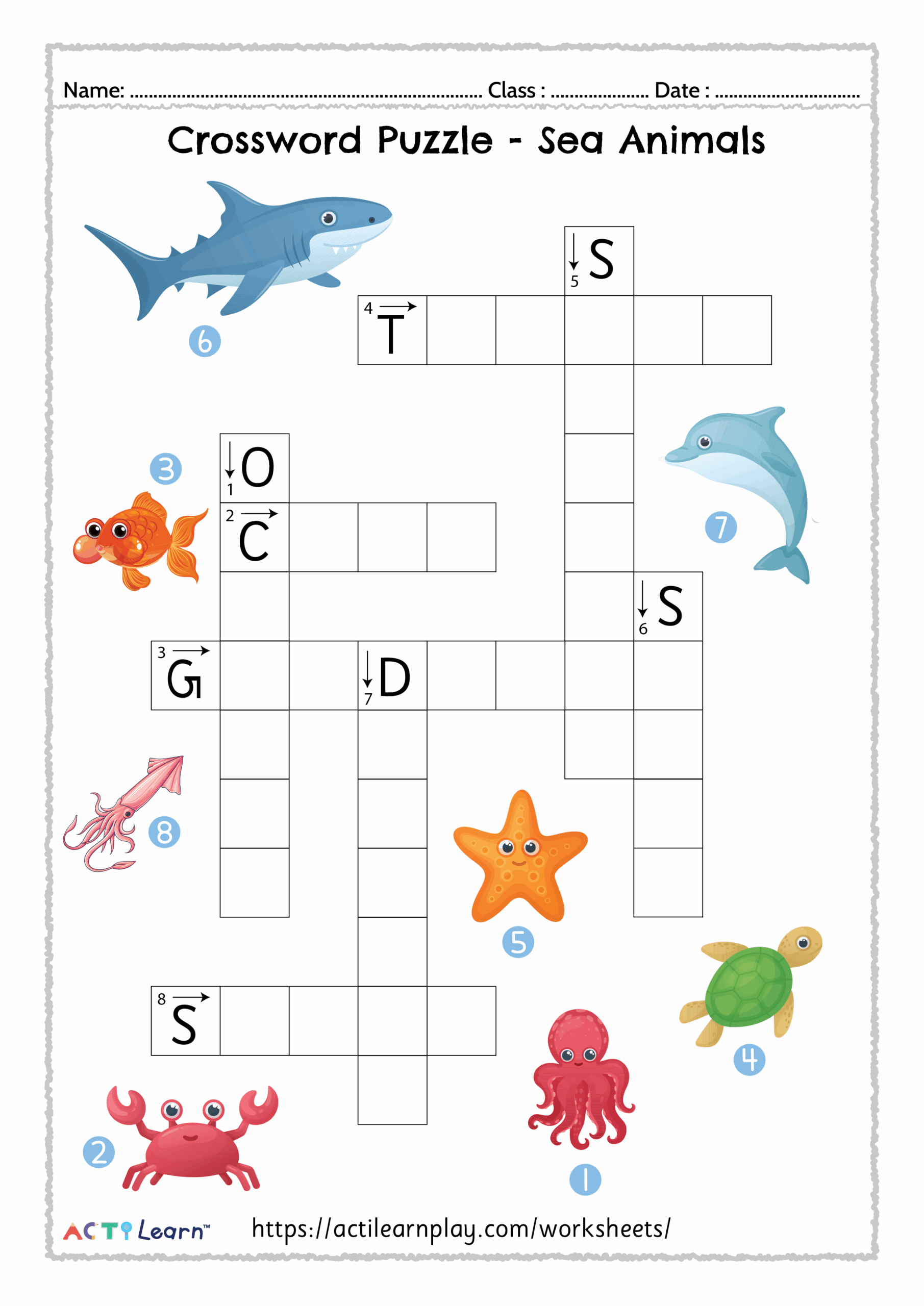 Crossword Puzzle Worksheets