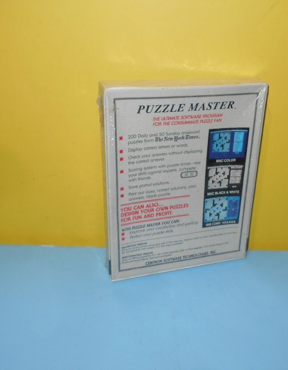Puzzle Master New York Times Crossword Computer Software 3 5 Floppy Sealed EBay
