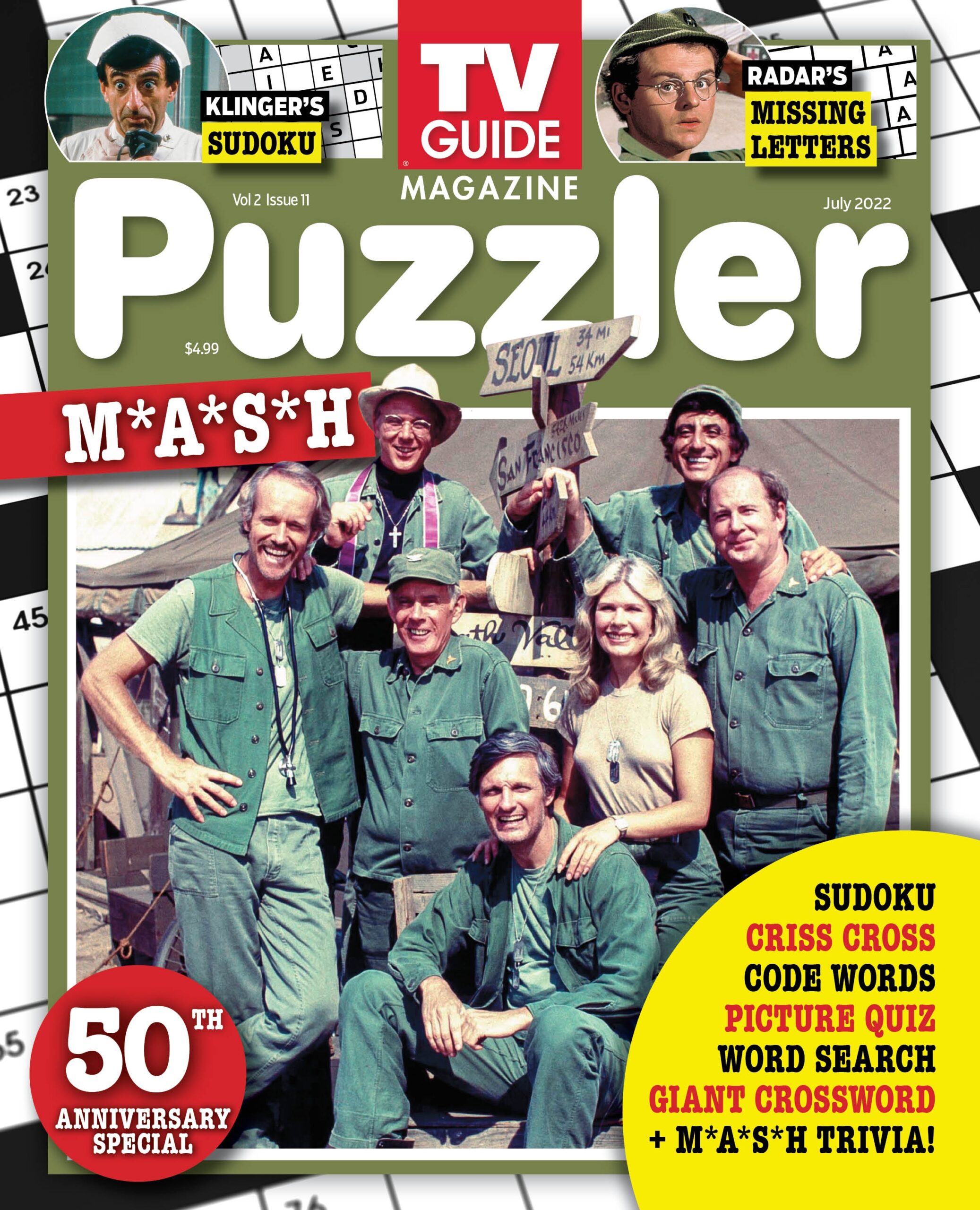 PUZZLER M A S H Vol 2 Issue 11 TV Guide Puzzler TV Themed Puzzles And Quizzes To Keep You Sharp