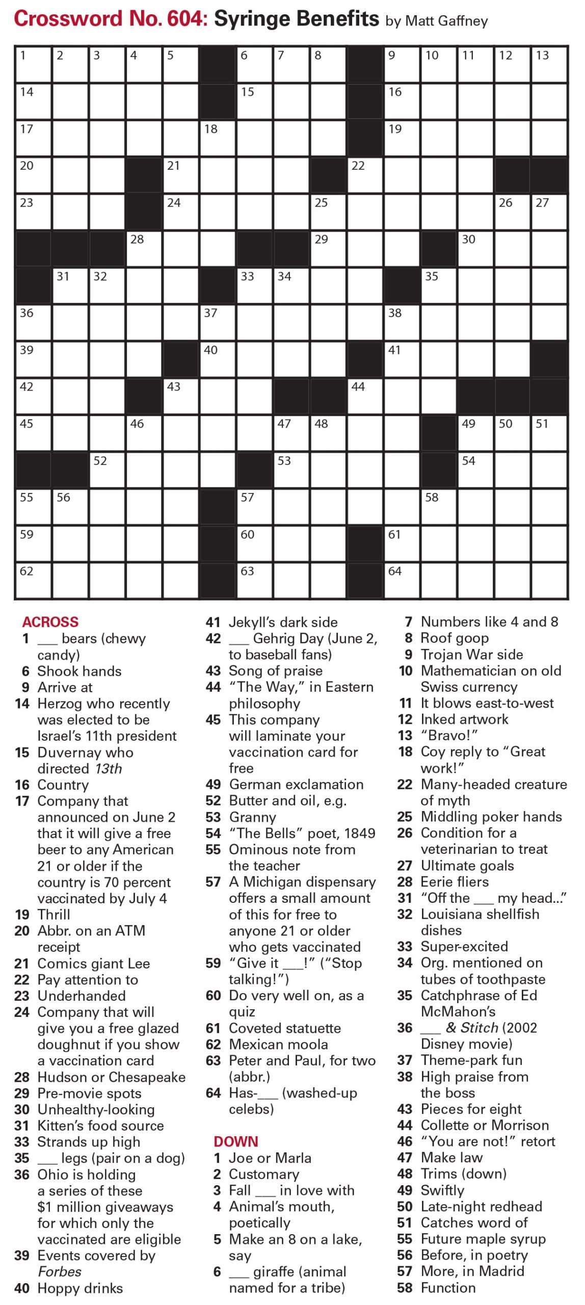 Disney Movie Crossword Puzzles Printable