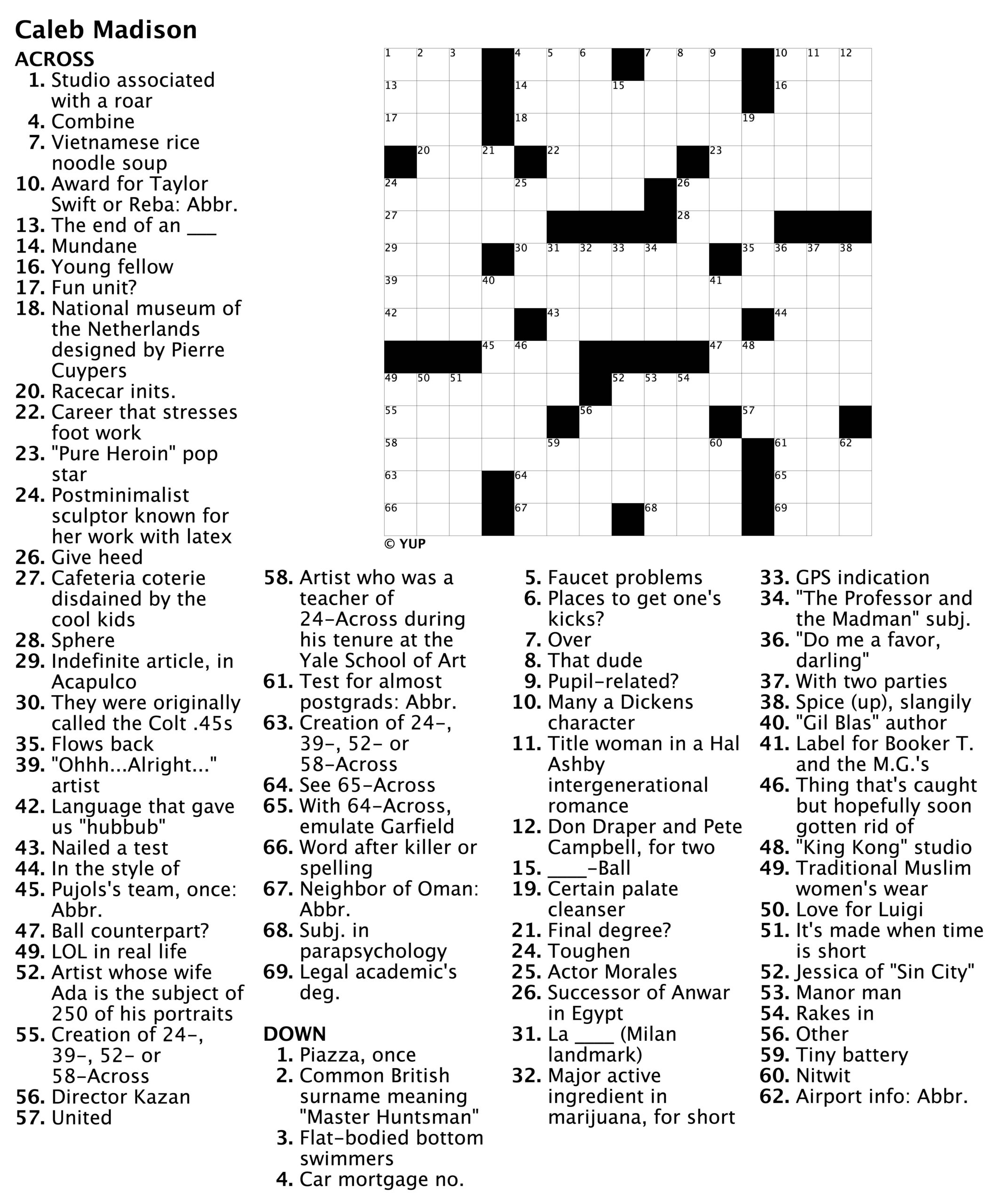 Puzzling Art Another Yale UP Art U0026 Architecture Themed Crossword Worksheets Library