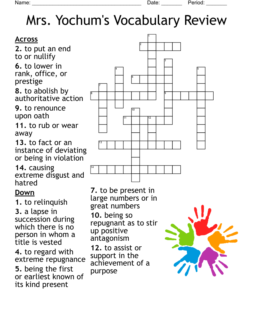 Recovery Crossword WordMint