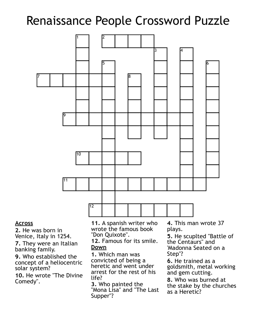 People Crossword Puzzle Book