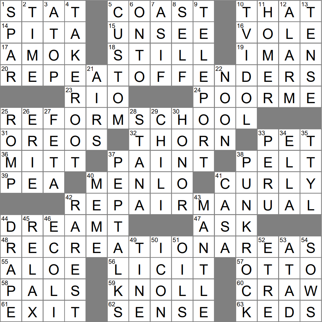 Puzzle Genre Crossword