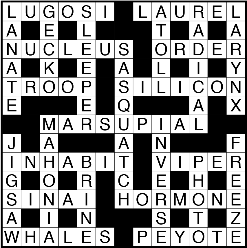 September 2018 Crossword Puzzle Answers The Scientist