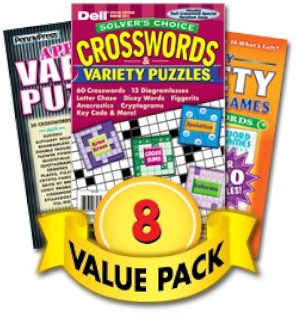 Solver s Choice Crosswords Variety Puzzles For All Ages 8 Pack Paperback Penny Press Dell Magazines Penny Press Dell Magazines Amazon Books