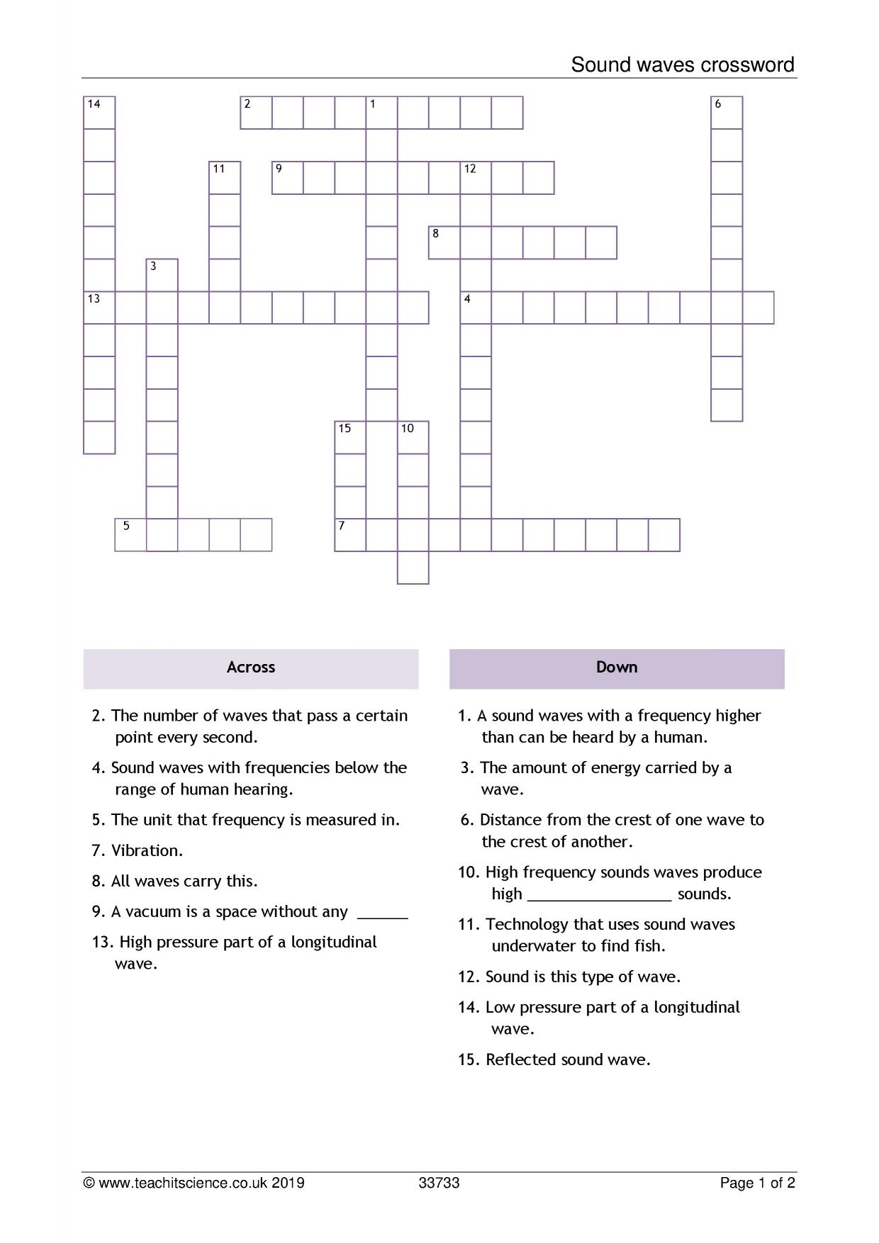 Sound Puzzle KS3 Physics Teachit