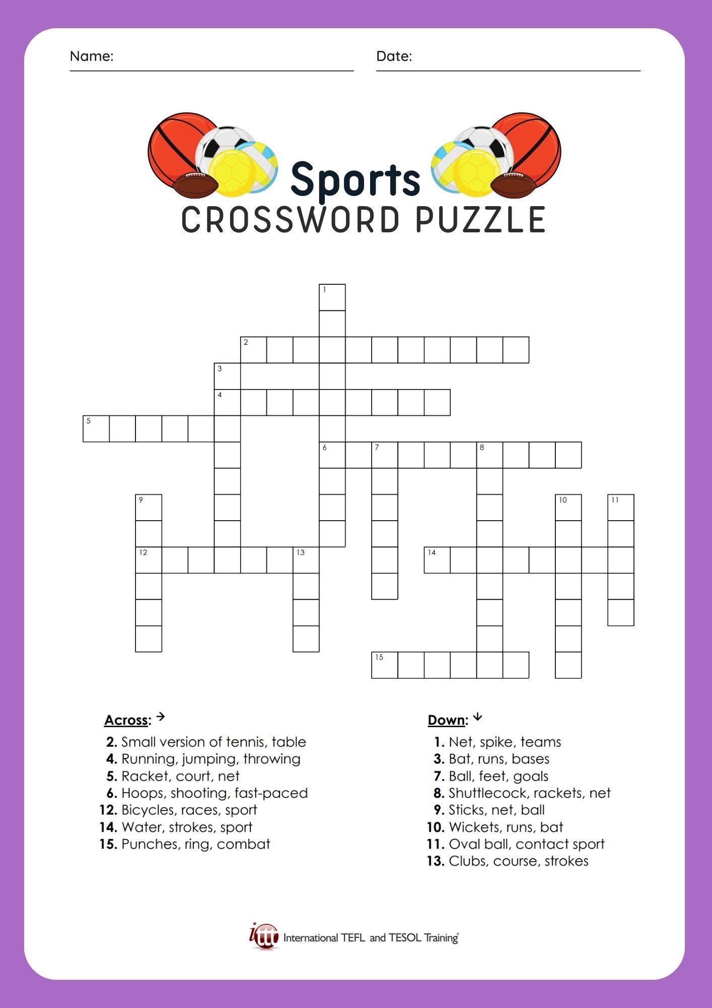 Sports EFL Crossword ITTT