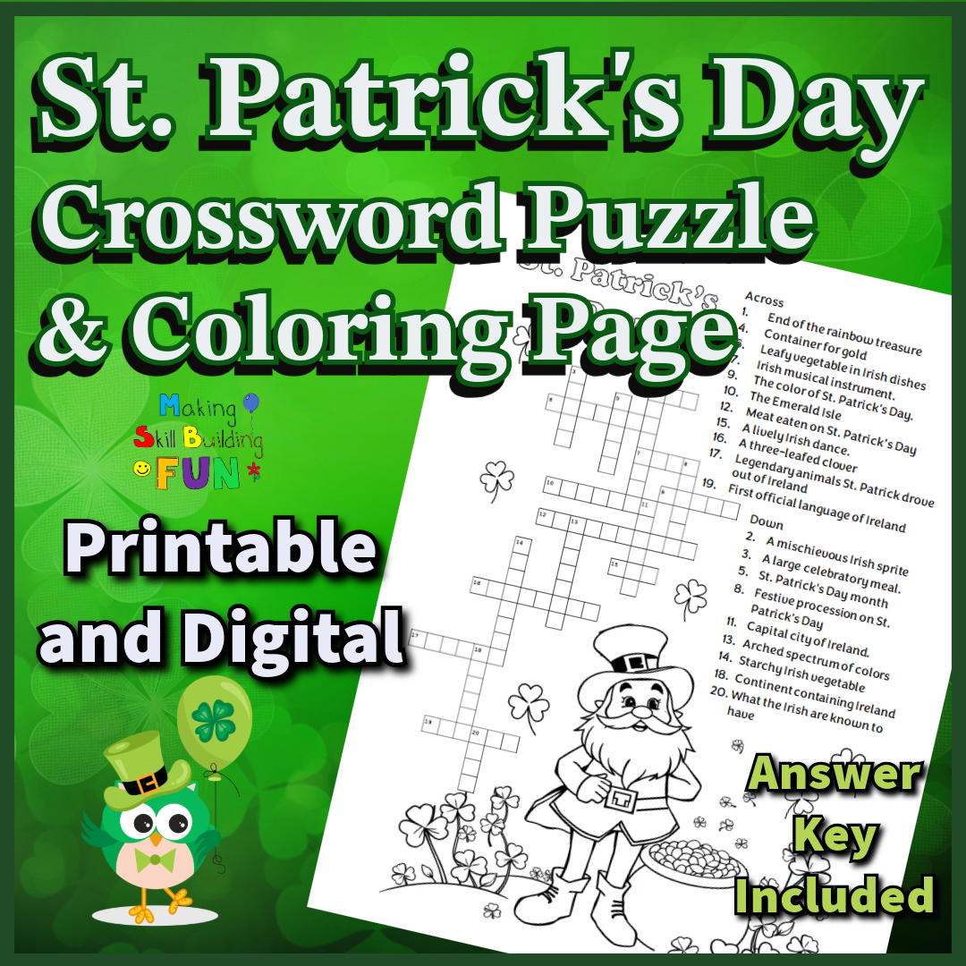 5th Grade Crossword Puzzles Printable