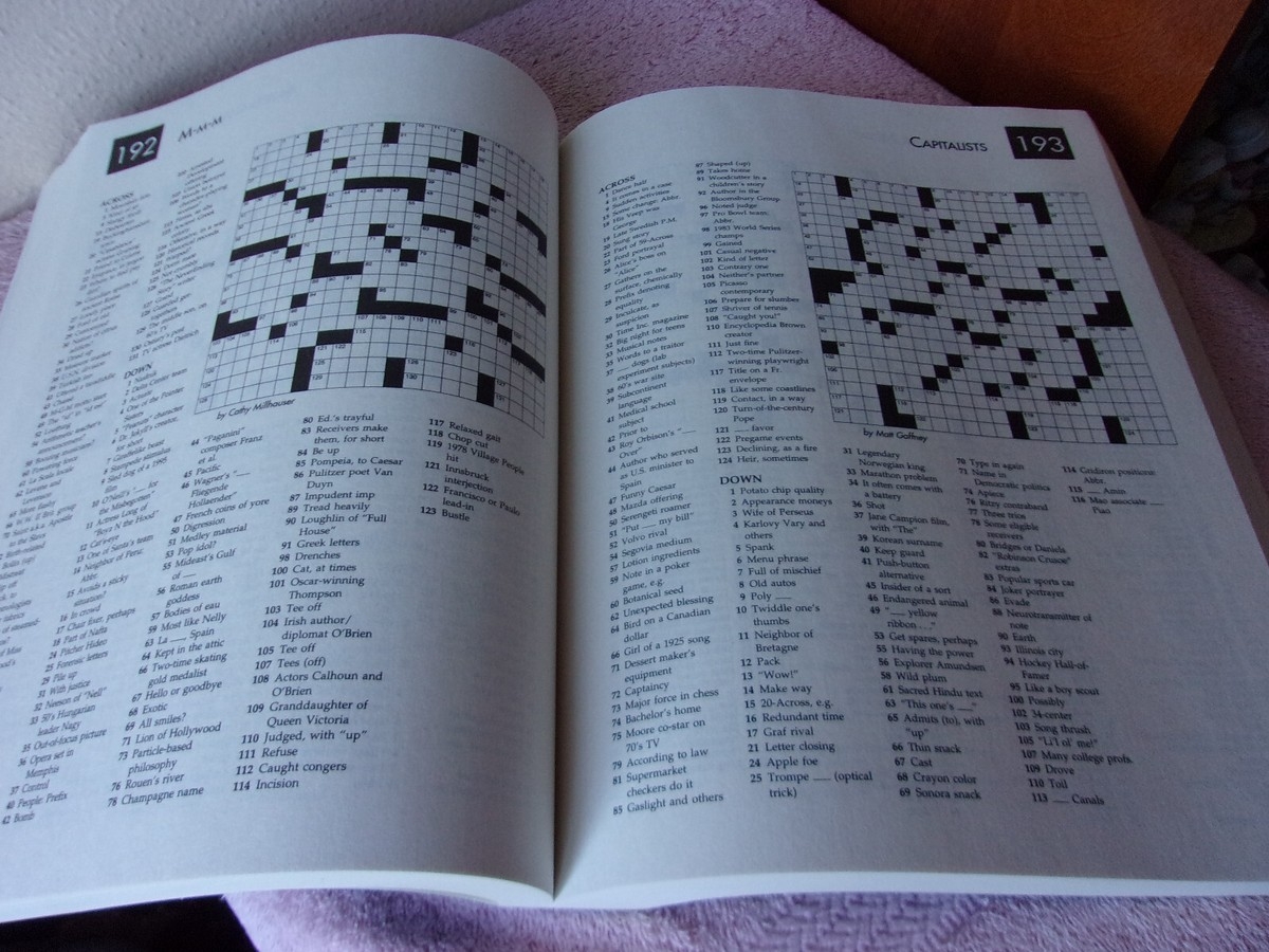 Crossword Puzzles By Birnholz And Shortz